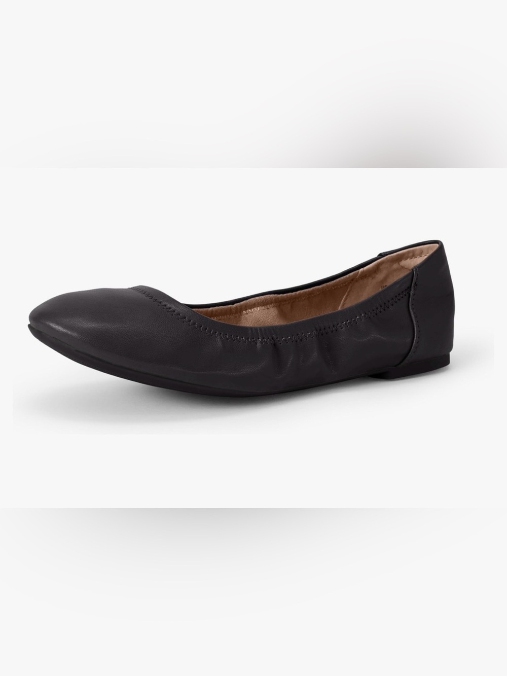Amazon Essentials Women's Black Pointed Ballet Flat - 12W